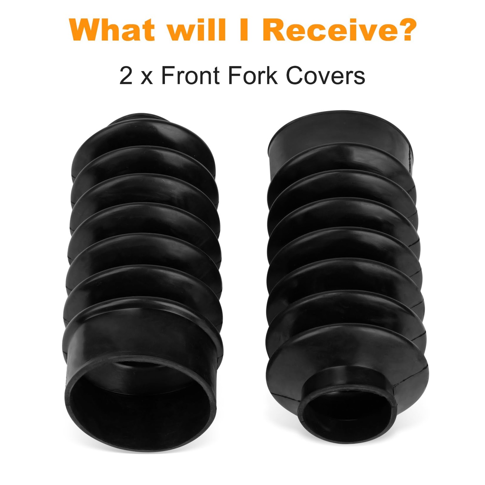 39mm Motorcycle Front Fork Covers Guards Rubber Gaiters Gators Shock Boots Sh…