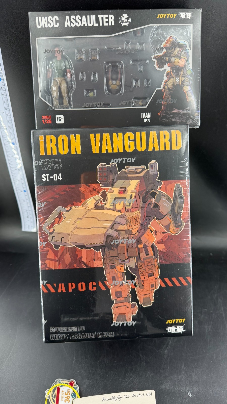 JOYTOY Dark Source APOC Series ST-04 Iron Vanguard + UNSC Sniper Ivan USAship