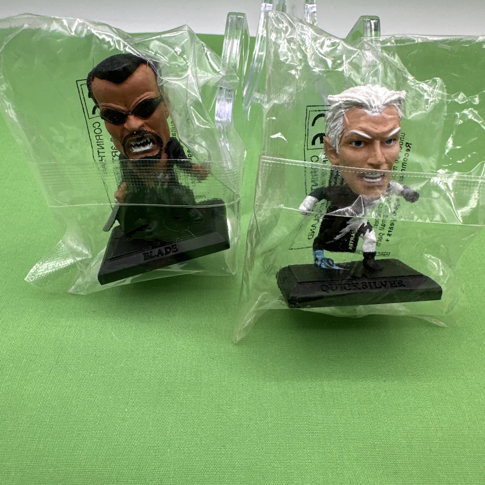 2 Marvel Super Hero Corinthian Small Action Figures, Quicksilver & Blade, 2006