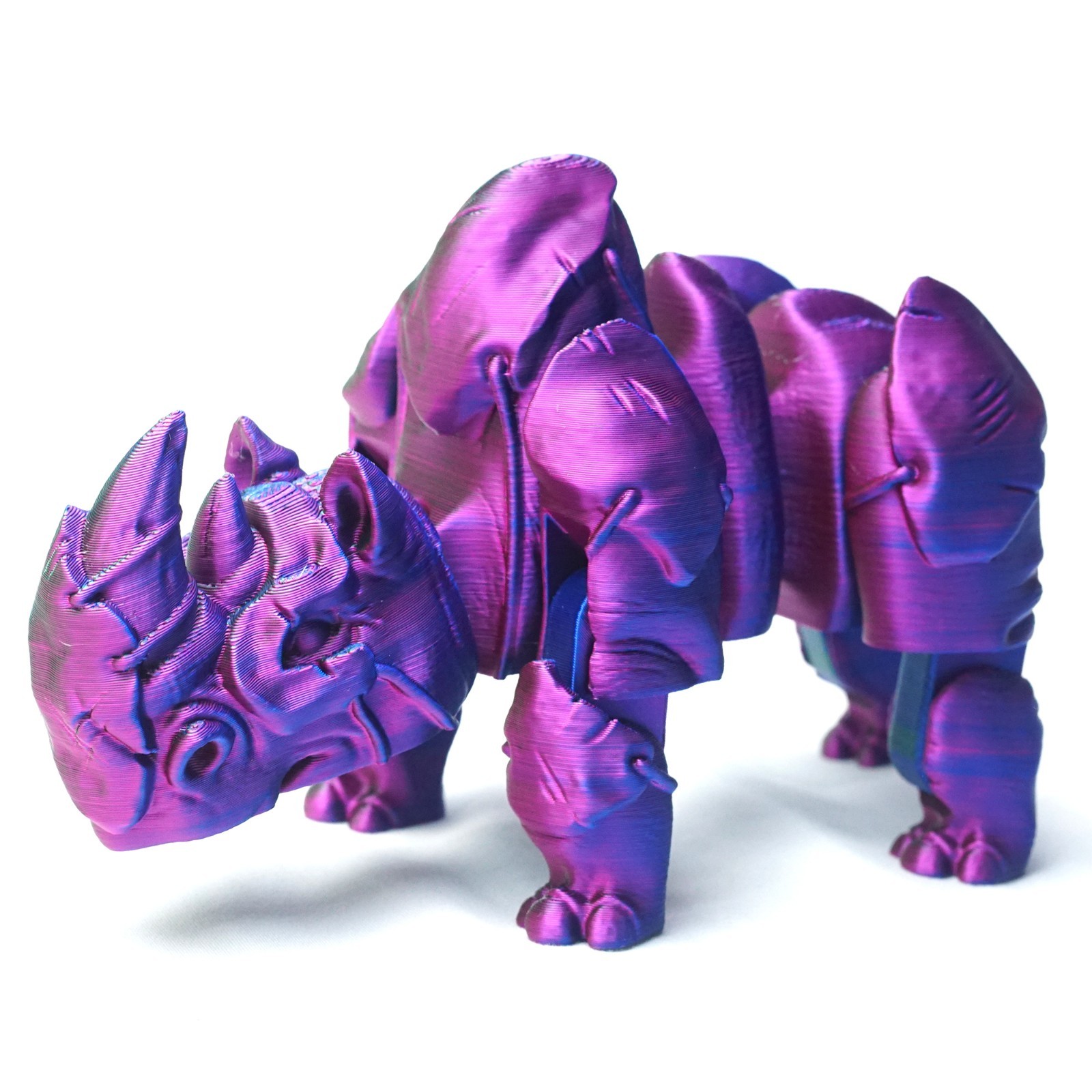 3D Printed Rhinoceros Model,Articulated Animals Figure,Fidget Toys Home Decor