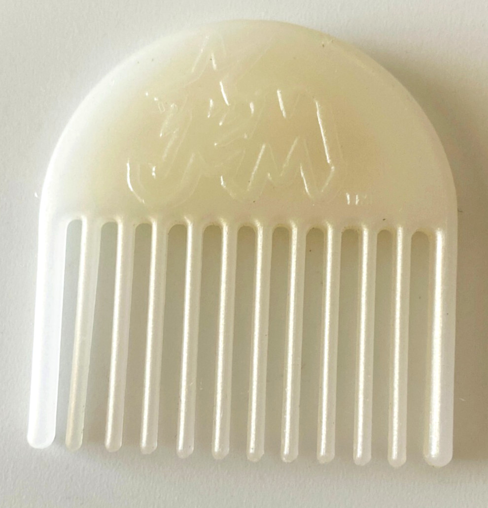Vintage 1986 Jem & the Holograms Jerrica Hair Pick Comb White