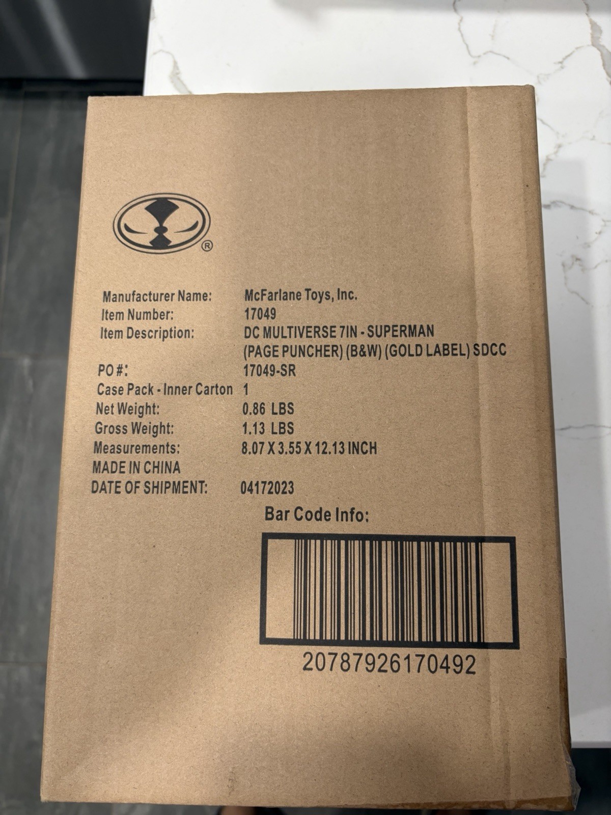 McFarlane DC Superman Black & White Accent Edition (BBTS Exclusive)