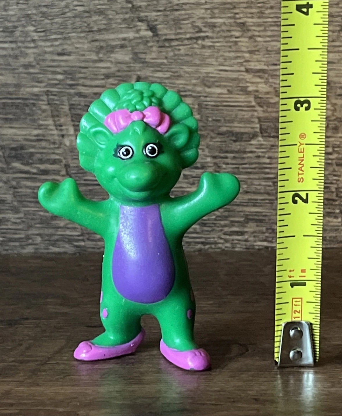 Vintage Barney Figure BABY BOP Dinosaur 3&Prime; PVC Figure Toy The Lyons Group 1996
