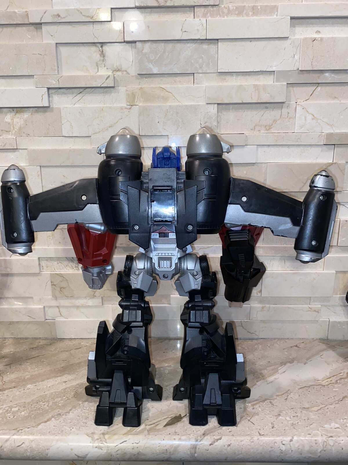 2008 Optimus Prime Mega Power Bot Transformers Jet Power Light-Up Talking 11&Prime;