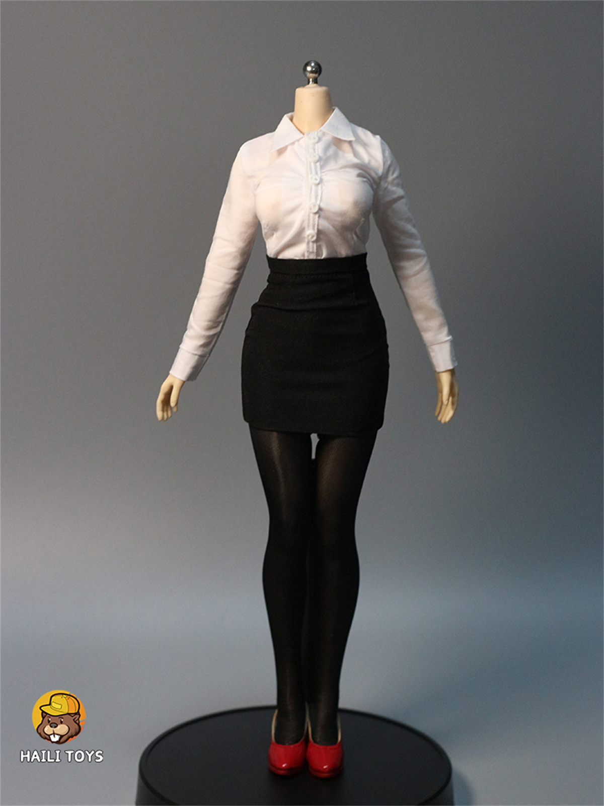 HAILI TOYS 1/6 White Shirt Skirt Business Suit Fit 12 » Female Girl Figure