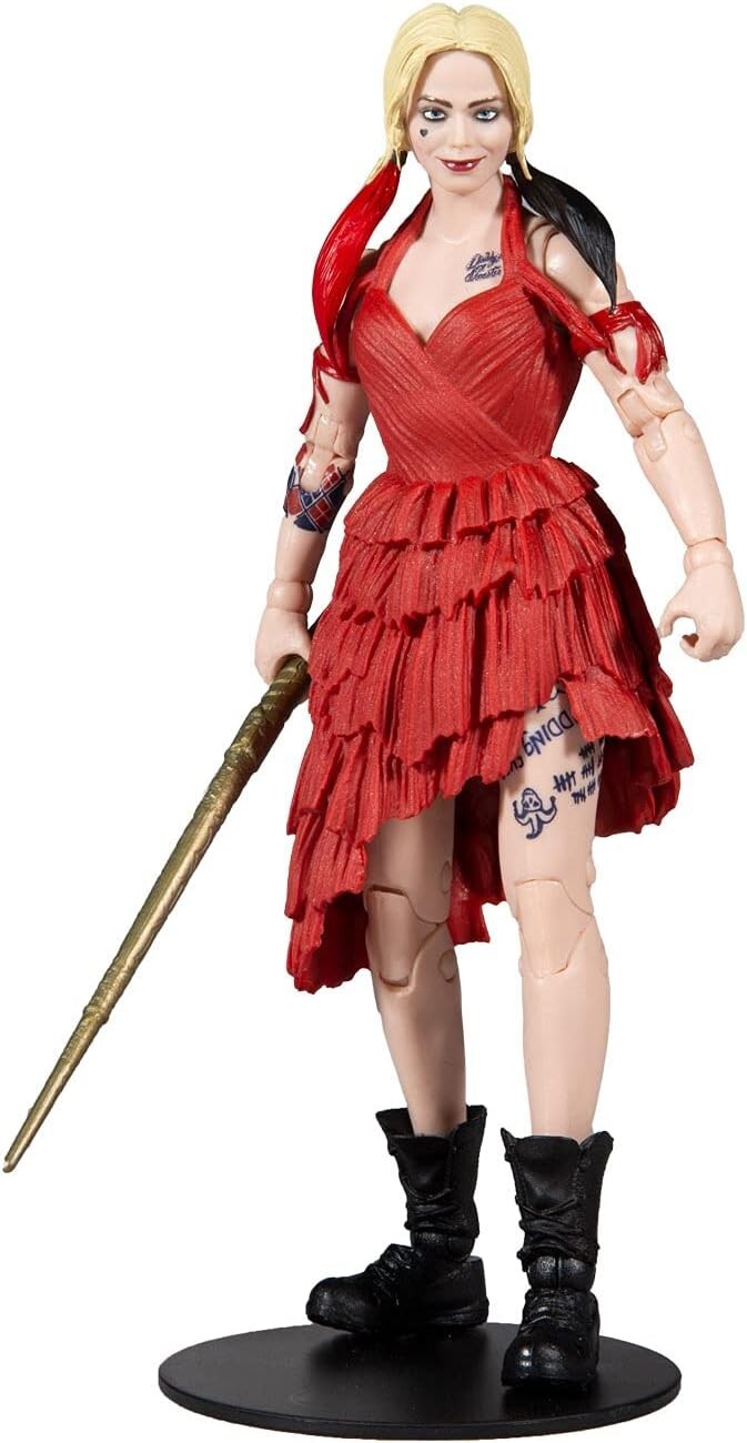 McFarlane DC Suicide Squad Harley Quinn 7” Action Figure Build-A-King Shark NIB