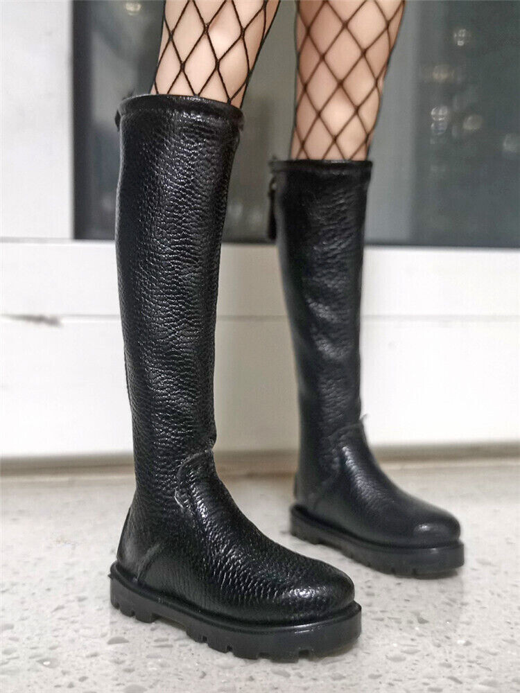 1:6 Scale Black Boots Hollow Shoes Model for 12&Prime; Female Action Figure Body Toys