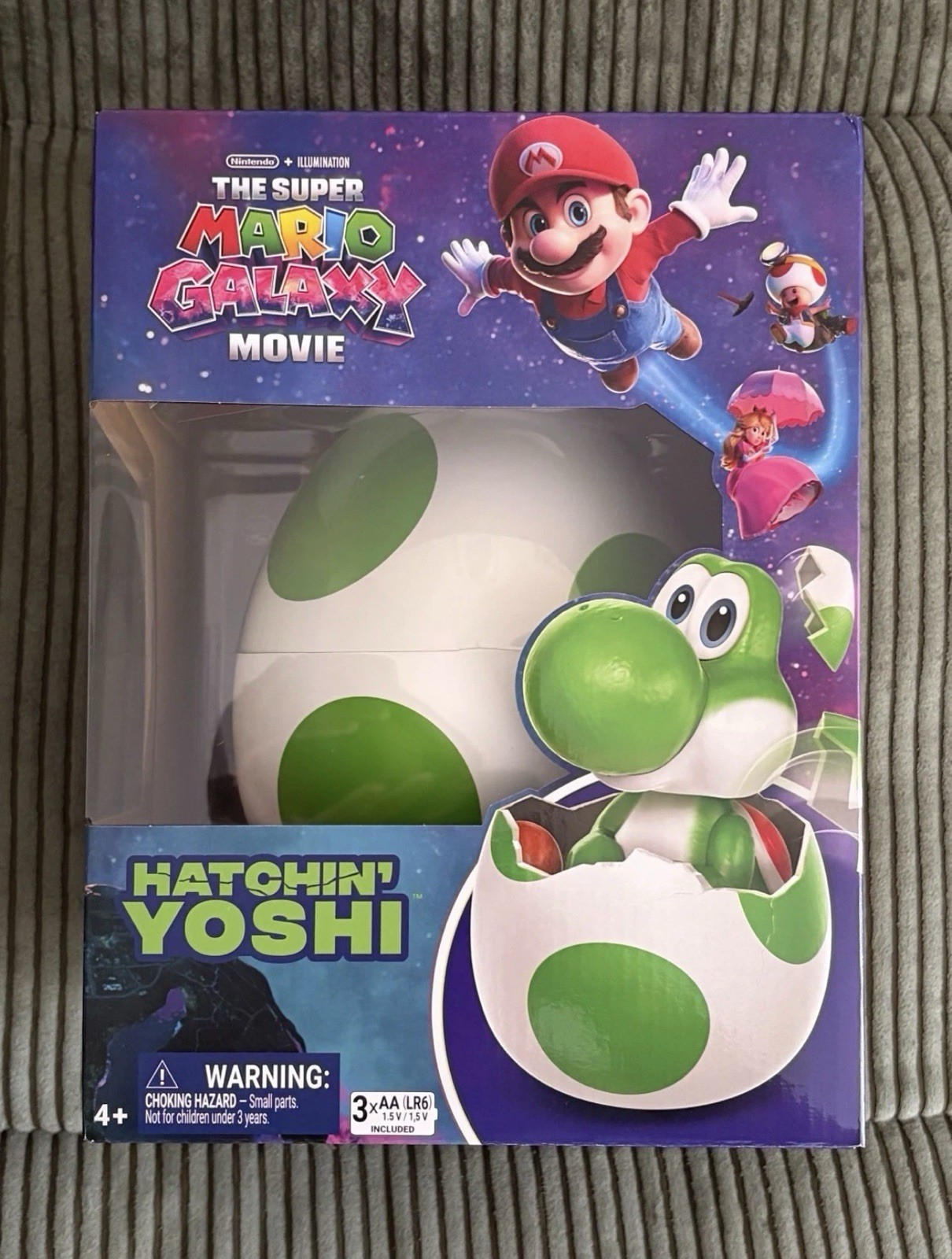 Hatchin&rsquo; Yoshi – The Super Mario Galaxy Movie Interactive Figure – Brand New