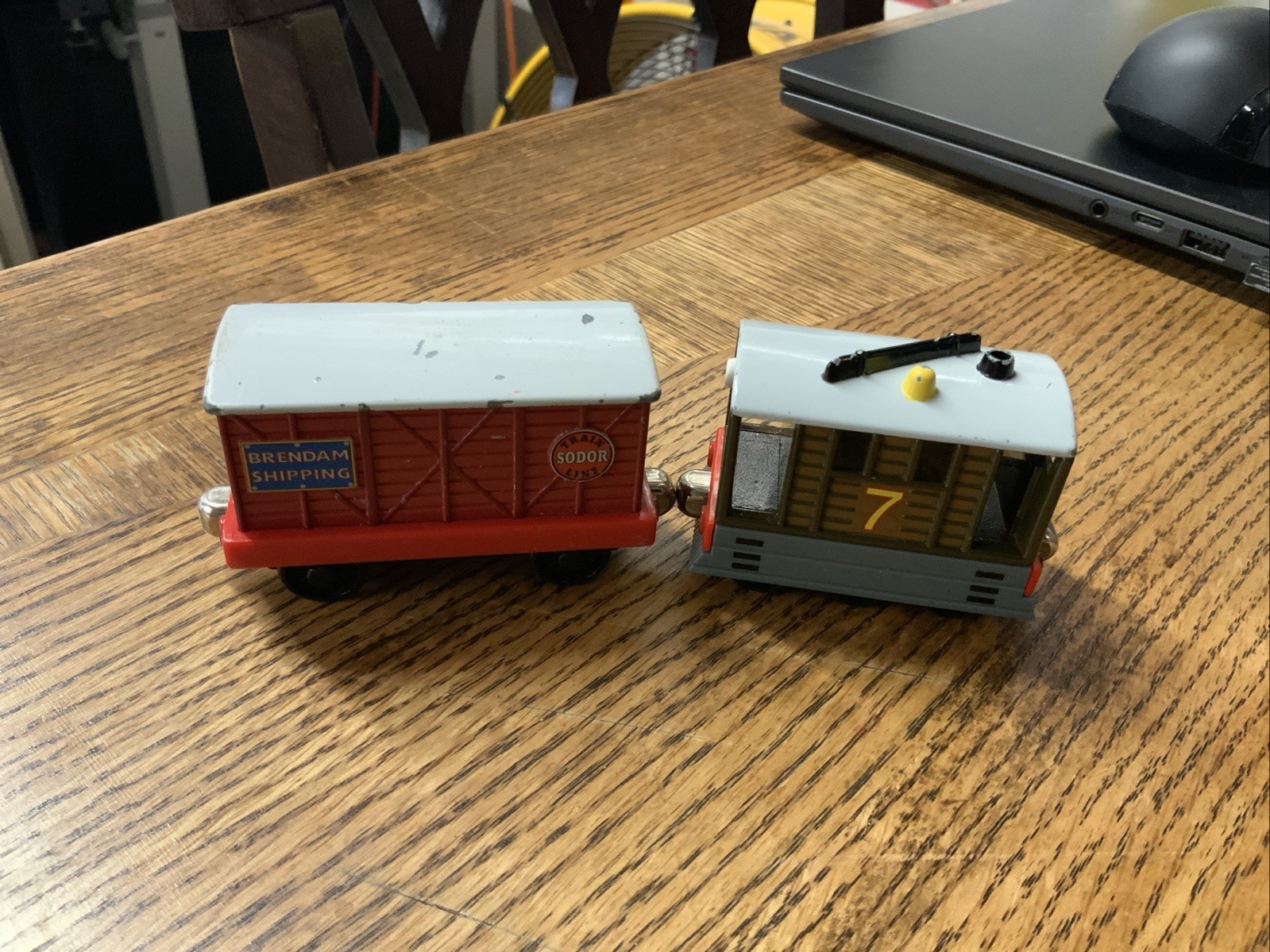 200x Thomas Train Take-N-Play Along – Toby & Box Car – Die Cast #RD [A]