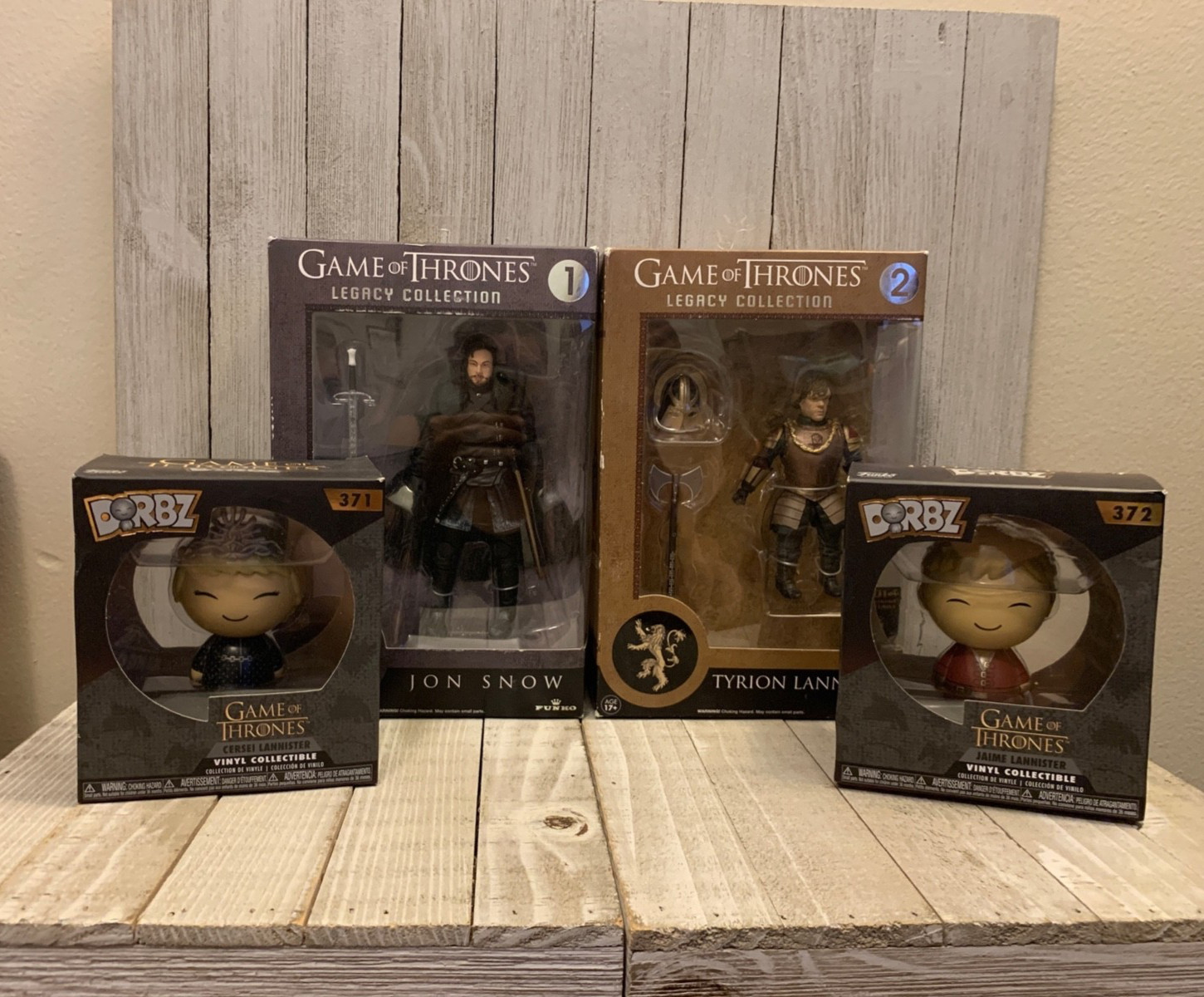 Game of Thrones 4 Figure Lot Legacy Collection Dorbz Jon Snow Tyrion Cersei