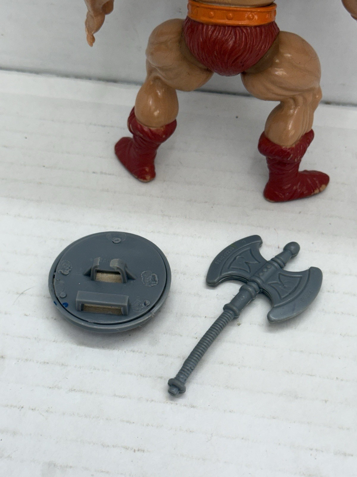 VTG Masters Of The Universe He-Man Figure Mattel 1981 Soft Head weapon shield