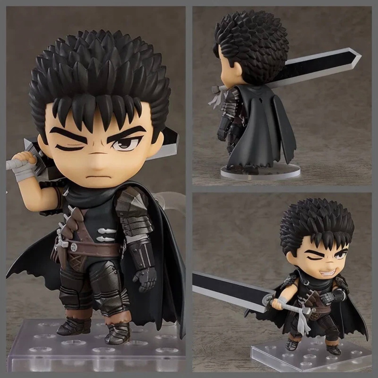 Berserk Q Version Guts Action Figure #2134 Black Swordsman Sword Wind Legend