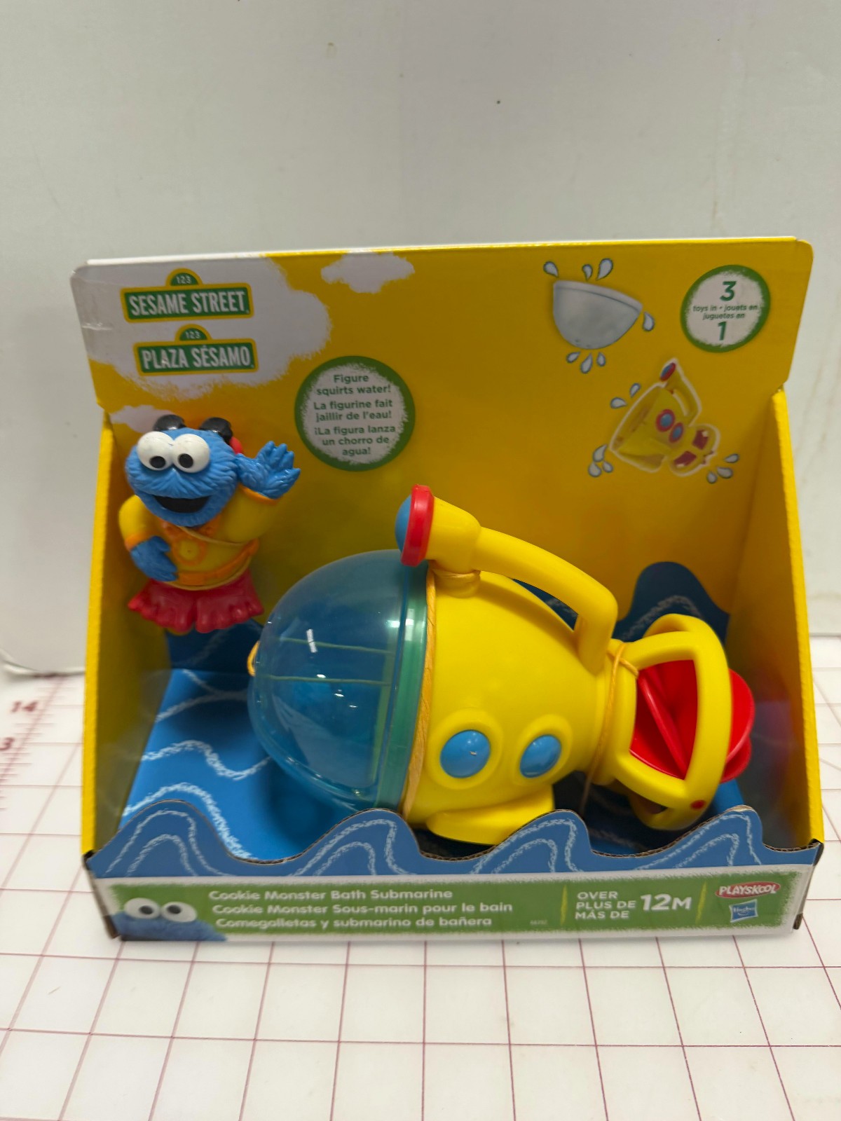 2013 Sesame Street Cookie Monster Bath Submarine Toy With Figure NEW Playskool
