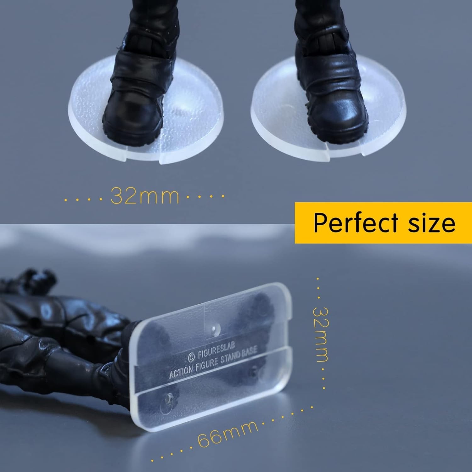 Transparent 56PCS Action Figure Stand Bases – Secure & Stylish Display Solution