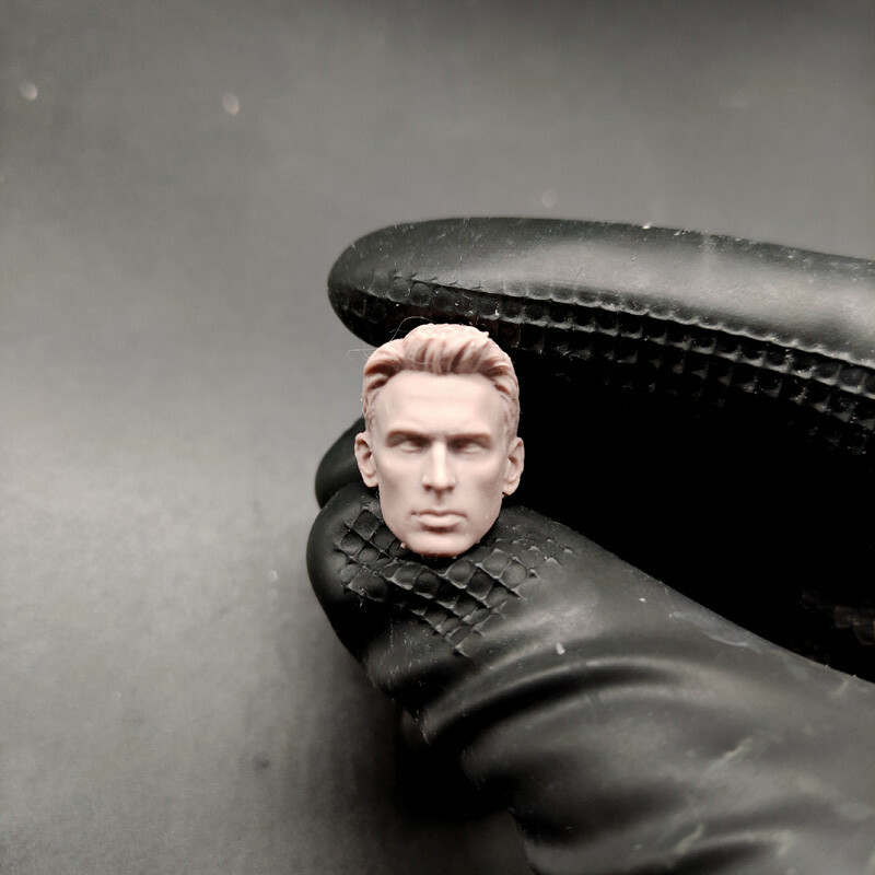 1/12 Scale The Avengers Chris Evans Head Sculpt Unpainted Fit 6&Prime; ML Body B Style