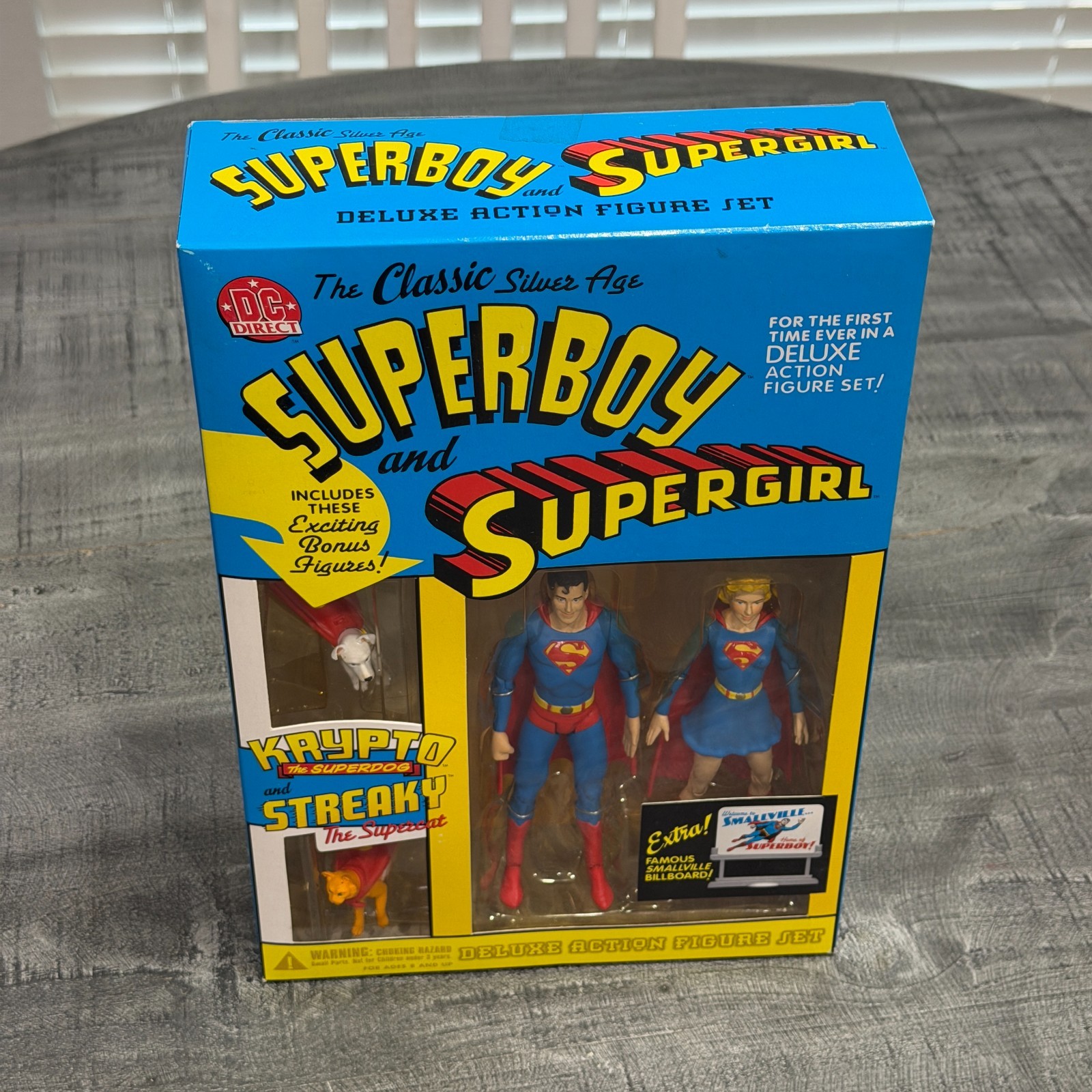 Superboy And Supergirl Krypto Streaky DC Direct Classic Silver Age Figure Set
