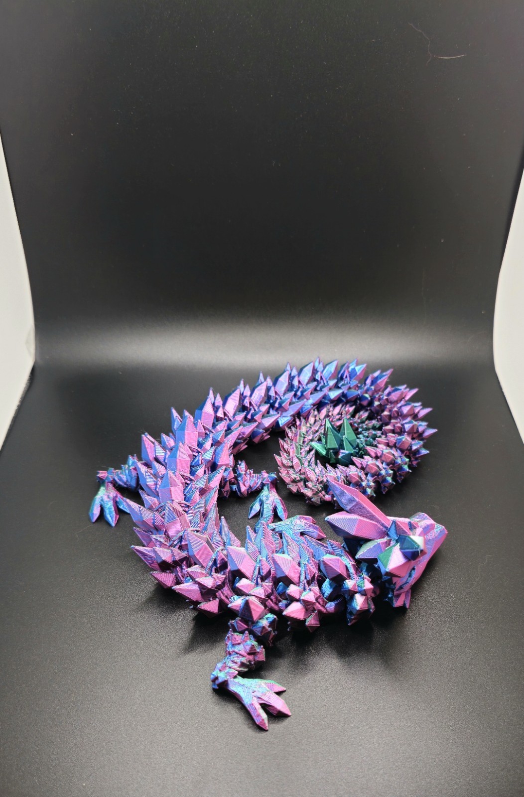 3D Printed Flexi Dragon, Articulated Crystal Dragon [WITH EGG]/Large-24inches