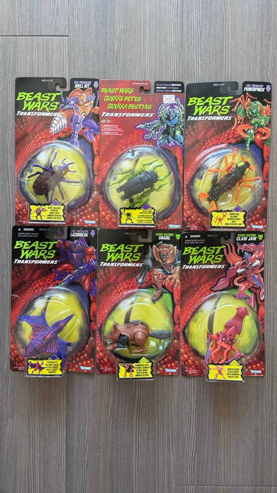 Kenner Transformers Beast Wars Action Figure Collection Boxed Lazorbeak Snarl
