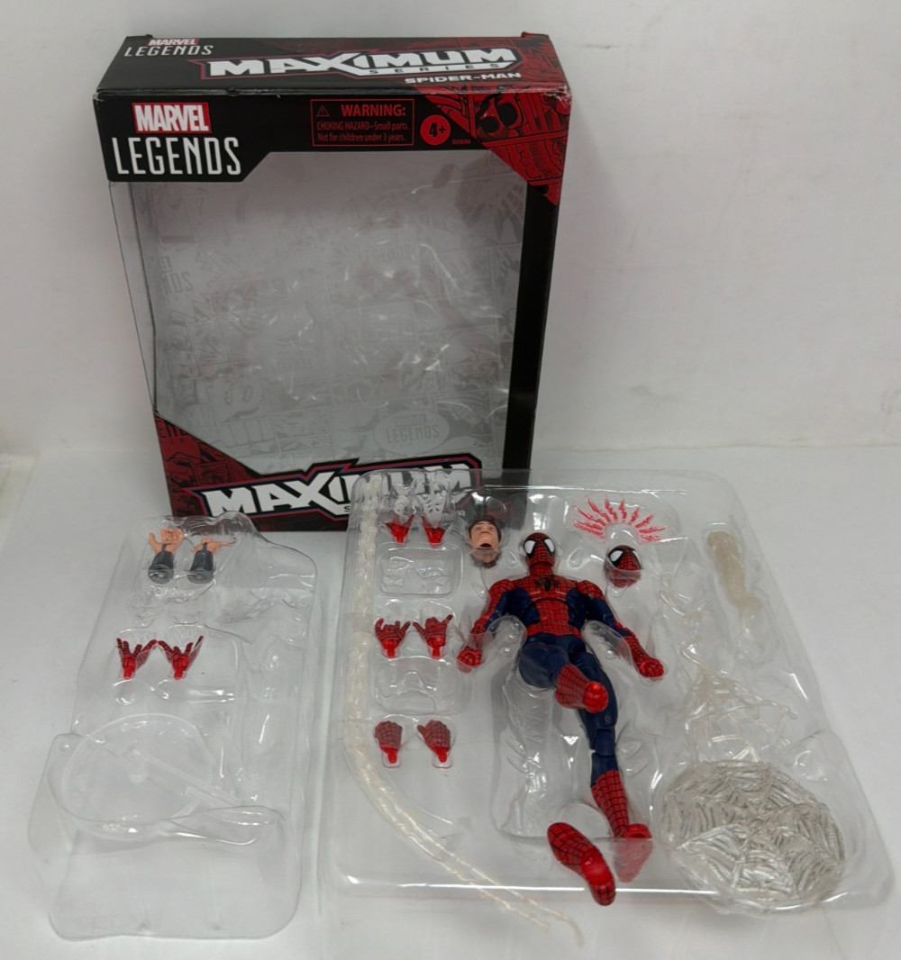 Marvel Legends Maximum Series Spider-Man 6&Prime; Action Figure Complete In Box!