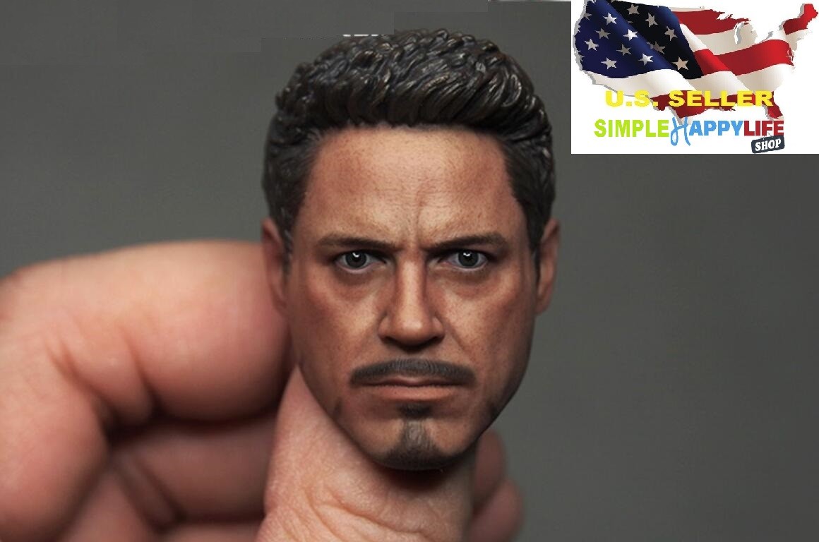 1/6 Tony Stark Iron Man Head 4.0 for hot toys worldbox Phicen ganghood ❶USA❶