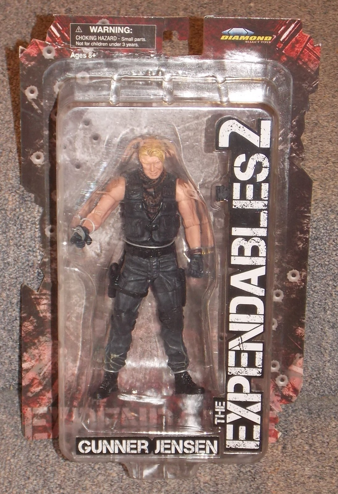 The Expendables 2 Gunner Jensen 7 inch Figure New In The Package Dolph Lundgren