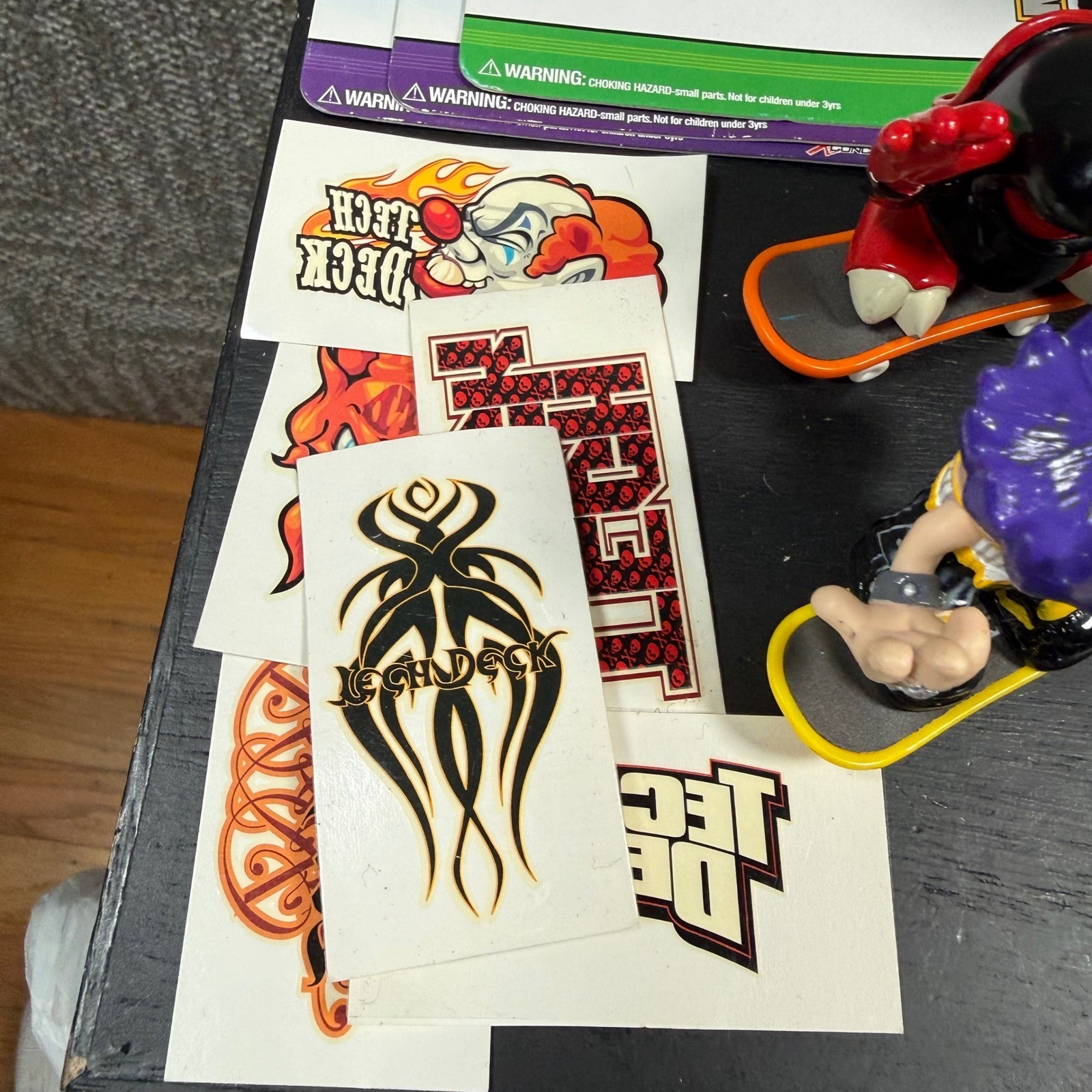 Tech Deck Dudes Evolution Figure Lot of 13 Trading Cards Tattoos X-Concepts Y2K