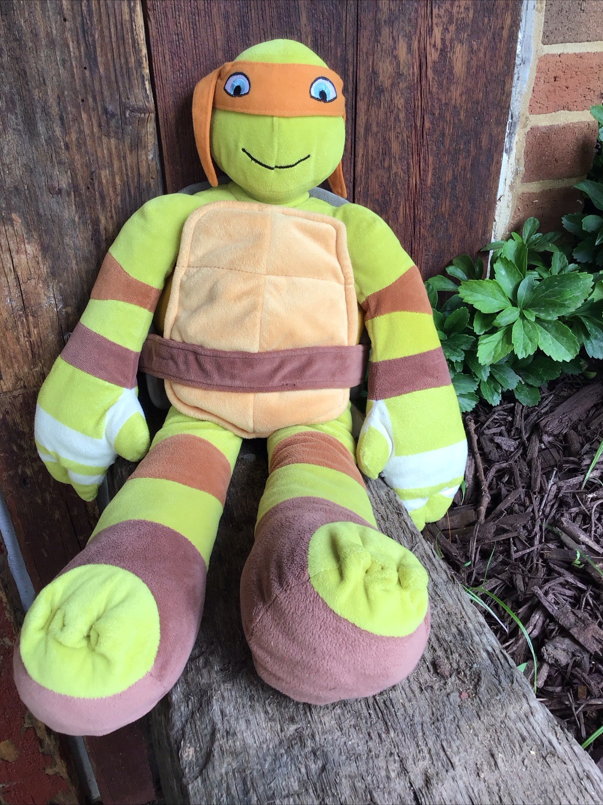 Teenage Mutant Ninja Turtle Michelangelo Stuffed Pillow Buddy 24 Inches