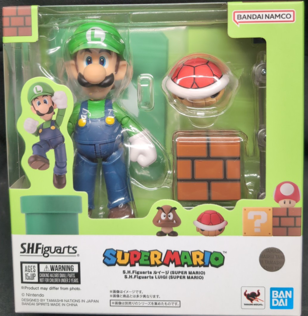 Bandai Namco Tamashii Nations S.H.Figuarts Super Mario Luigi Action Figure