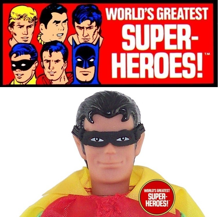 Mego Robin Black Fabric Mask for World&rsquo;s Greatest Superheroes 8” Action Figure