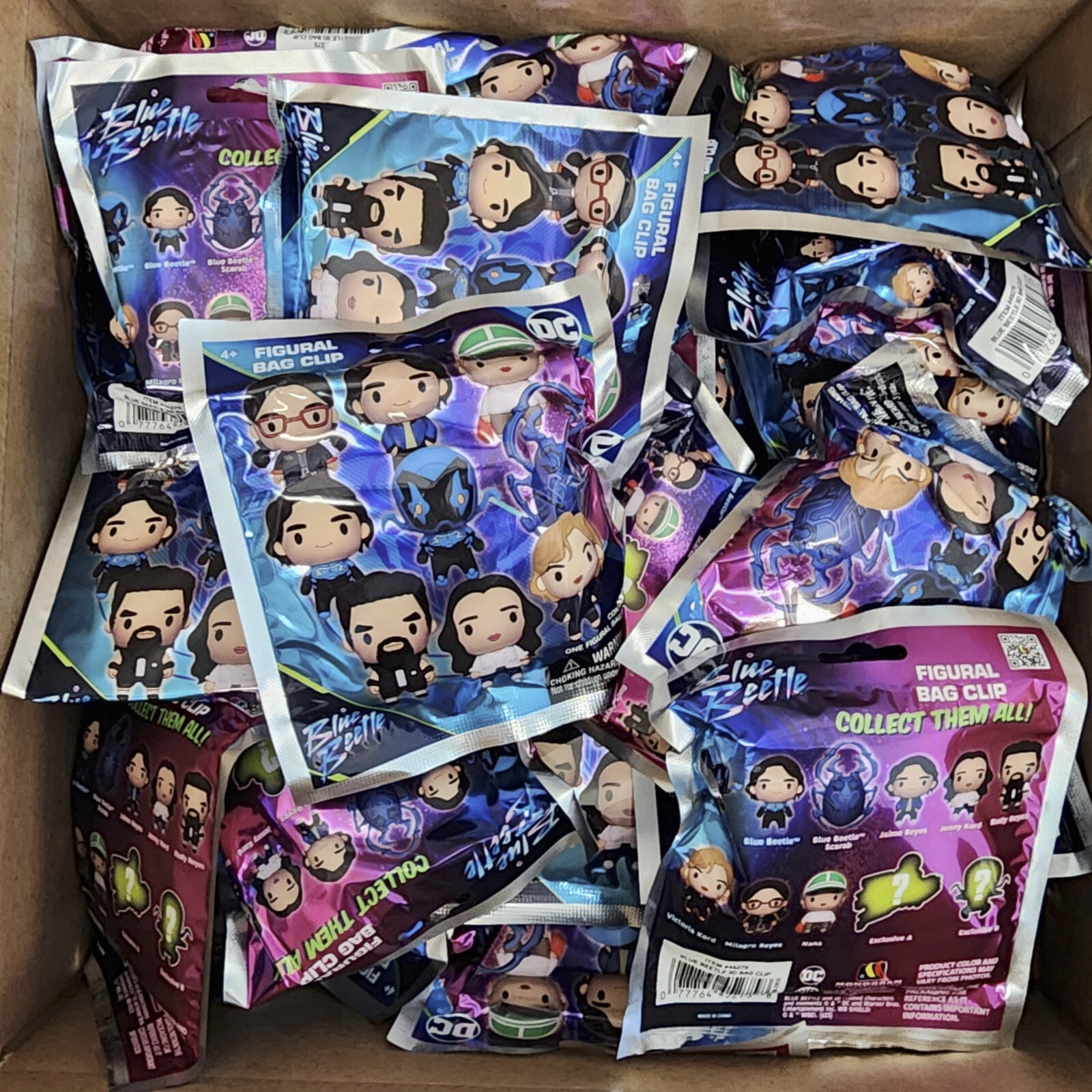 DC Blue Beetle Figural 3D Bag Clip – Wholesale Lot of 125 Sealed Blind Bags
