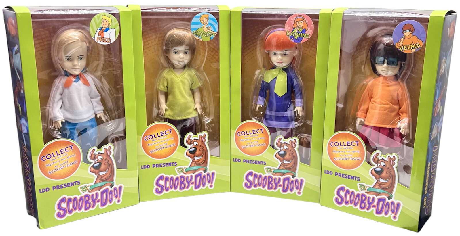 Scooby Doo Figures Complete Set Of 4 Loving Dead Dolls LDD Mezco Toys New
