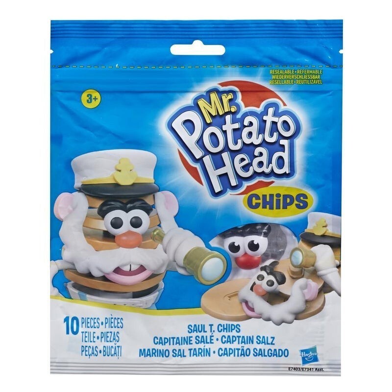 Mr. Potato Head Chips « Saul T. Chips » 10 Pieces with Resealable Bag Hasbro 3+
