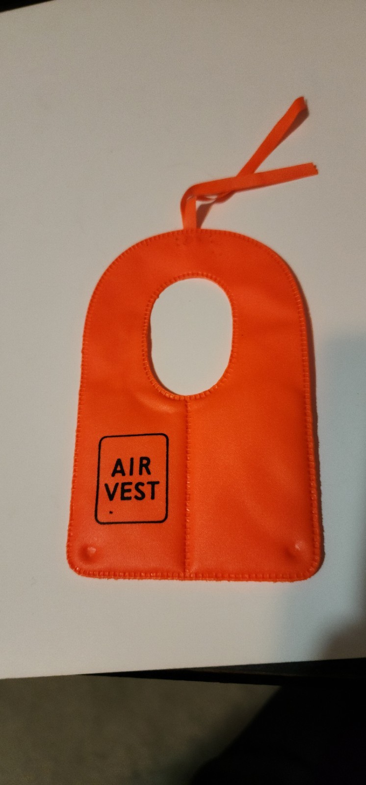 Vintage GI Joe Action Soldier Orange Air Vest with Straps Life Jacket