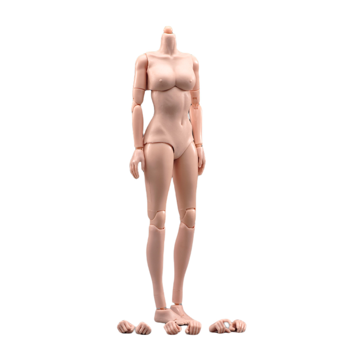 USA 1:6 Female Pale Body Model Middle Breast for 12&Prime; Action Figure Head Toy