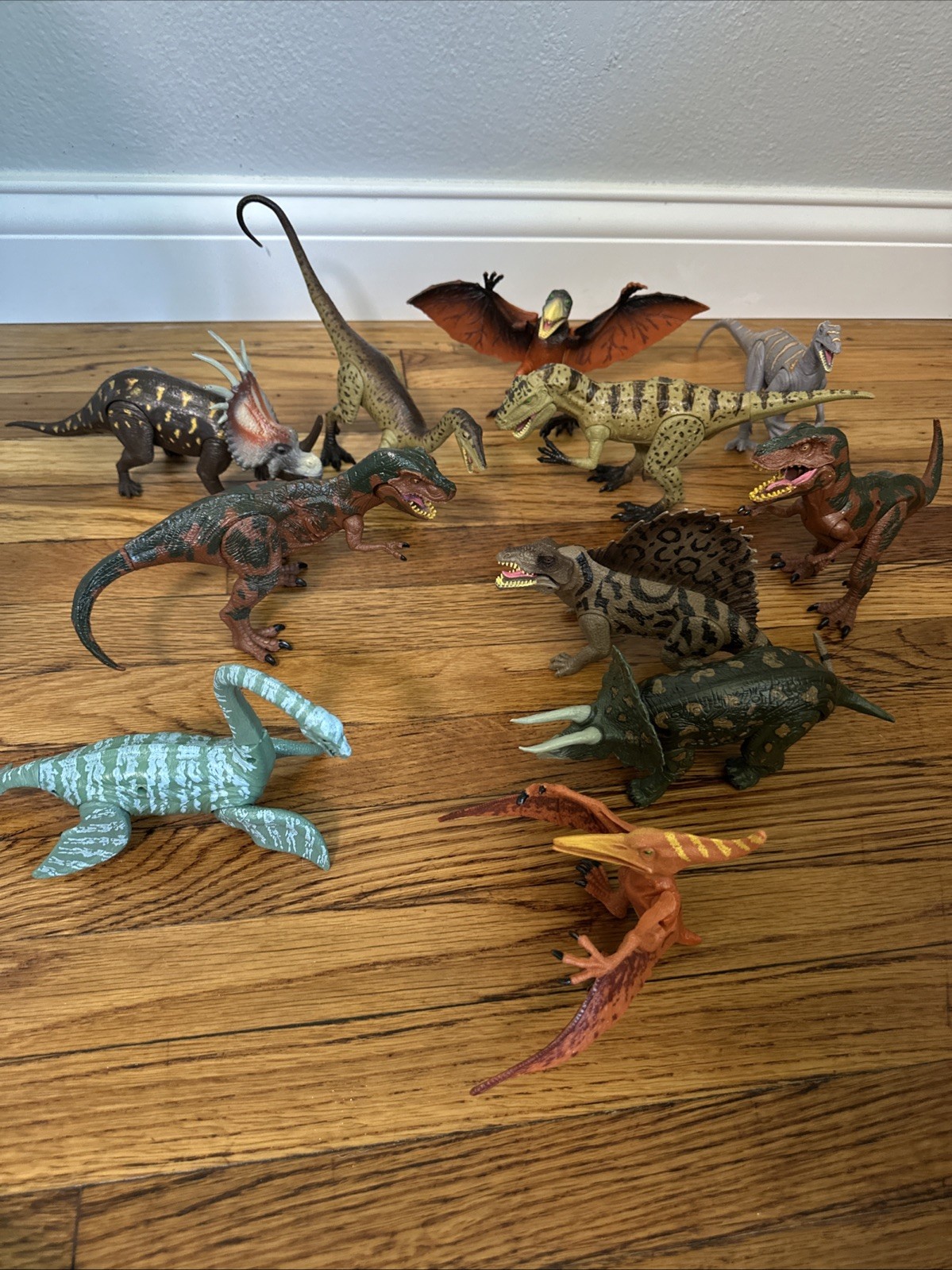 Lot Of 11 Kid Galaxy Dinosaur Jurassic Park & Styracosaurus Toy
