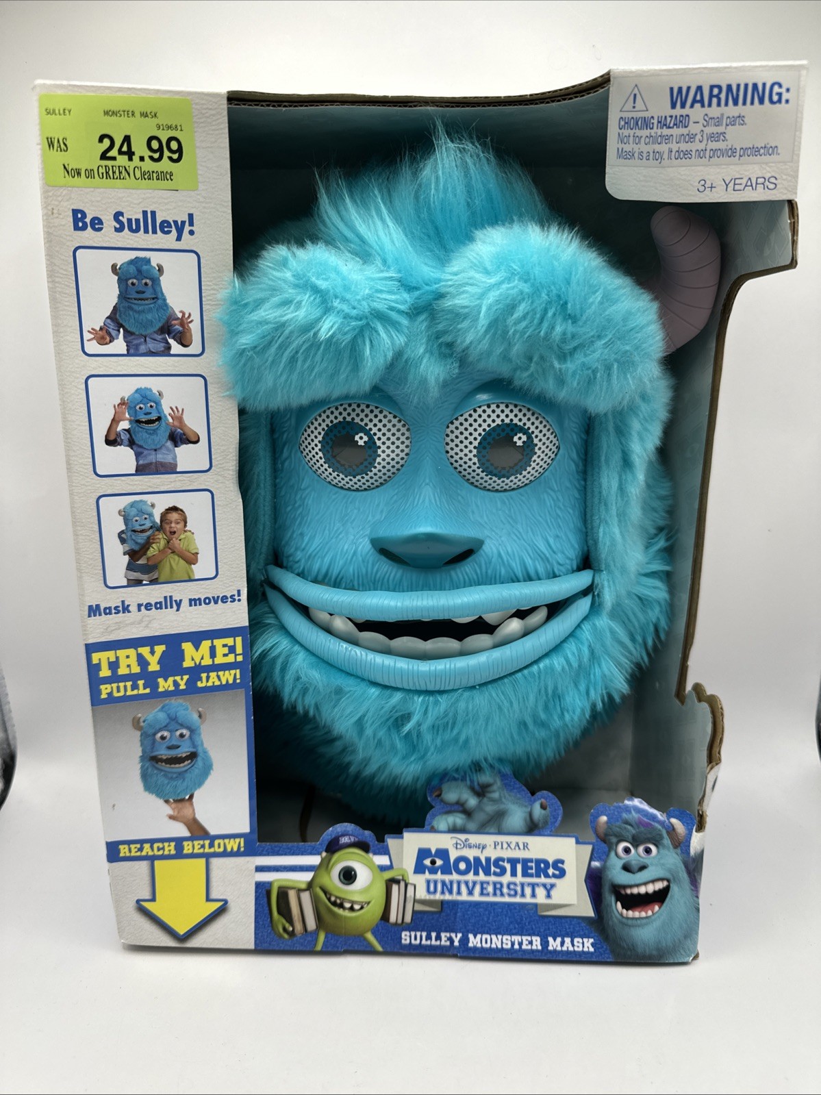 NEW Disney’s Pixar Monsters University Sulley Monster Mask Costume