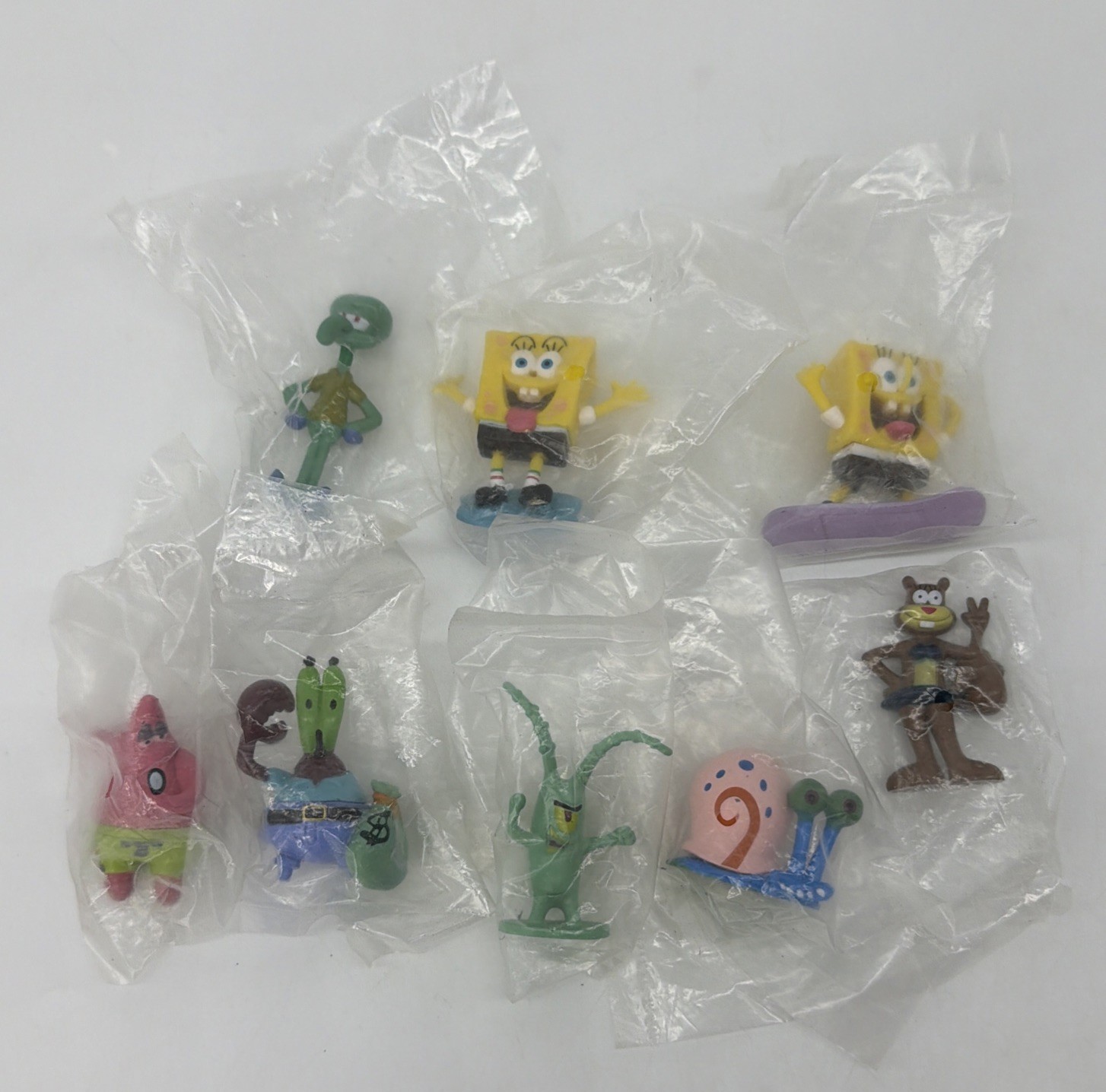 8 NEW Nickelodeon Viacom SpongeBob Squarepants PVC Figure Lot Cake Toppers Gary