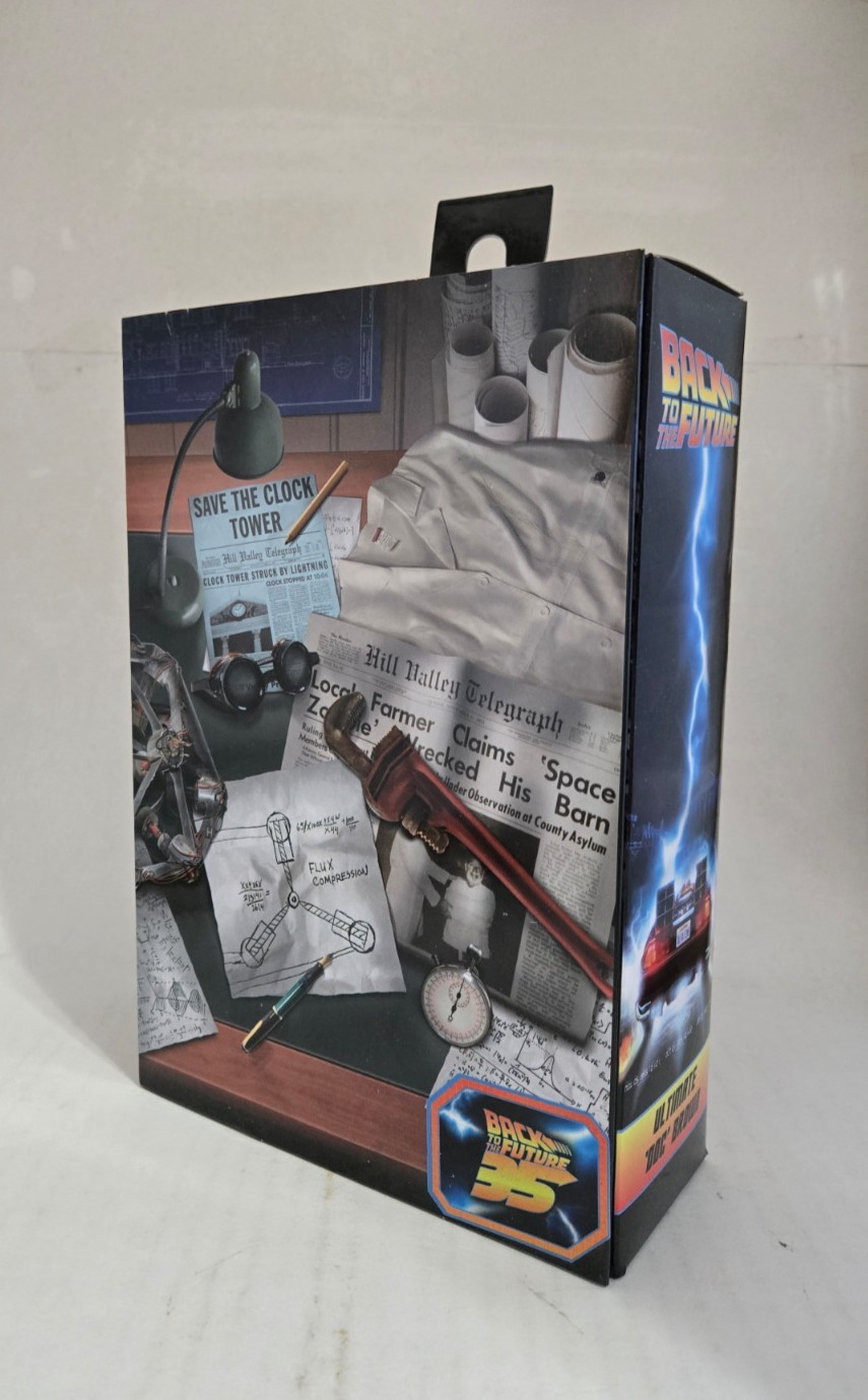 NECA Back to the Future Doc Brown Finale Version Sealed In Hand