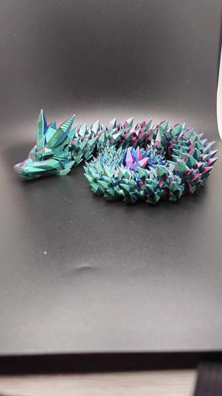 3D Printed Flexi Dragon, Articulated Crystal Dragon [WITH EGG]/Large-24inches