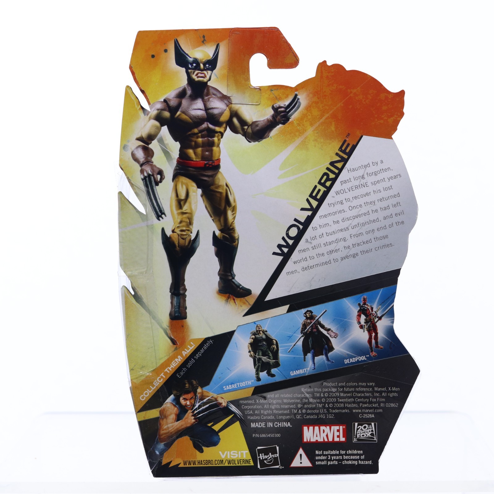 X-Men Origins Wolverine Comic Book Series Wolverine Action Figure Brown Suit NIP