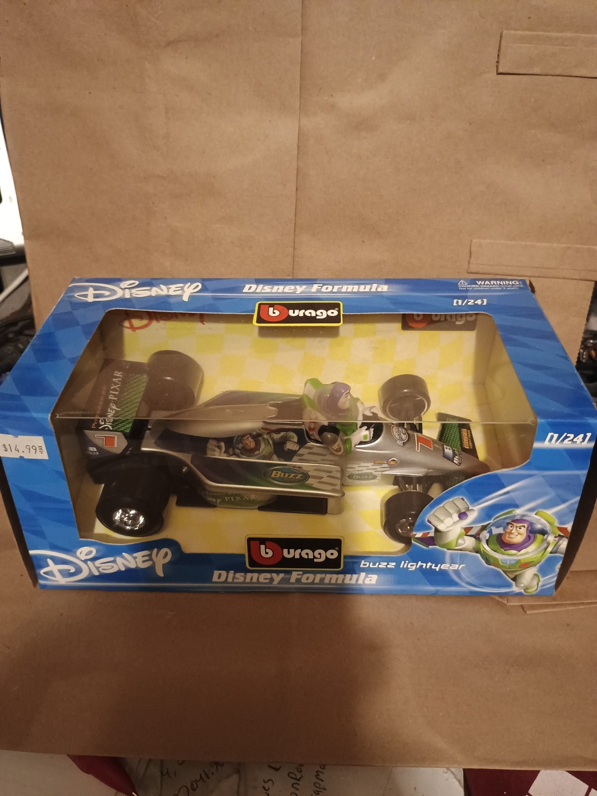 Burago Disney Formula 1 Die Cast Racing Car Buzz Lightyear Toy Story 1:24 NIB