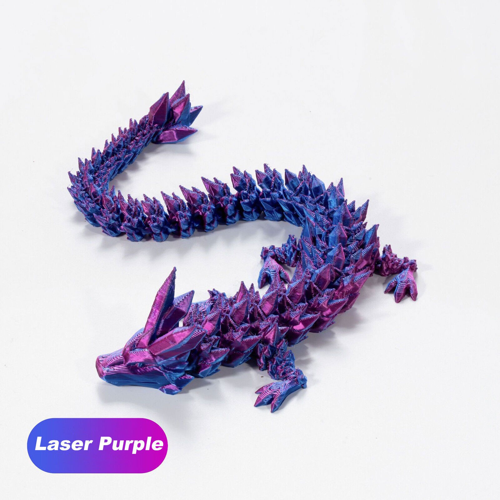 3D Printed Dragon Crystal Articulated Dragon Fidget Animals Toys Desktop Decor