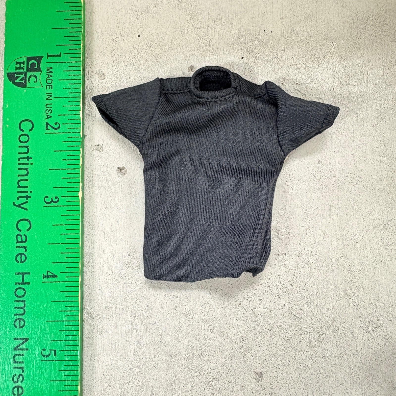 PB-MUF-SL-BLK: Black T-Shirt for 7&Prime; WWE or Muff Toys Adam Muscle Body