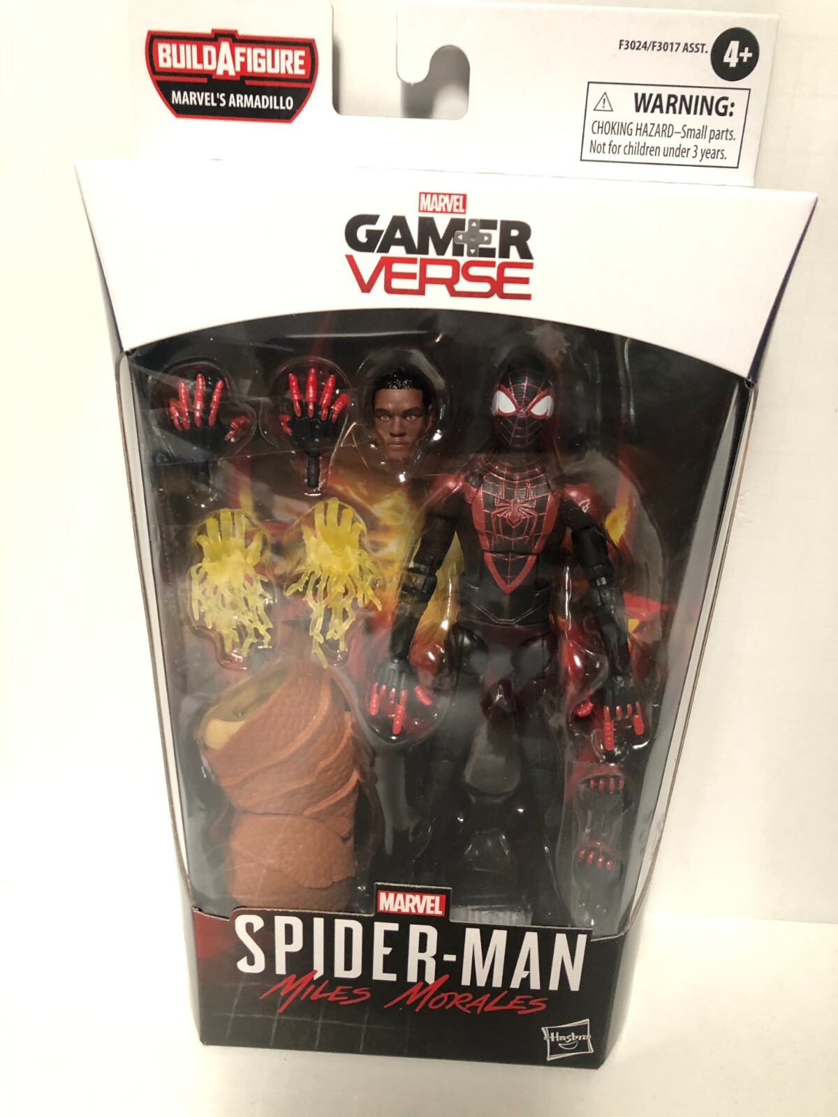 Spider-Man 3 Marvel Legends Miles Morales 6-Inch Action Figure Armadillo BAF