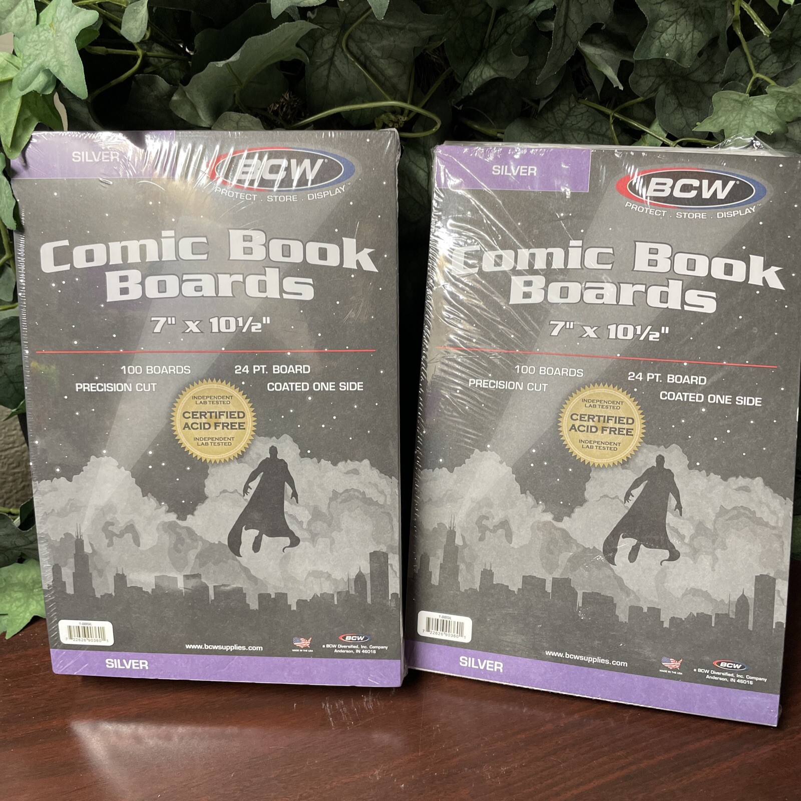 BCW 24PT Comic Backing Boards – Silver, Pack of 200. New