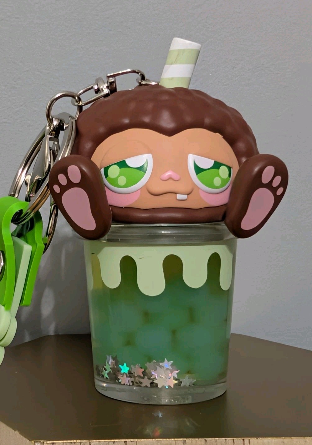Sasquatch Macha Tea Kaleidos Creative Boba Beasteas Liquid Filled W/Glitter