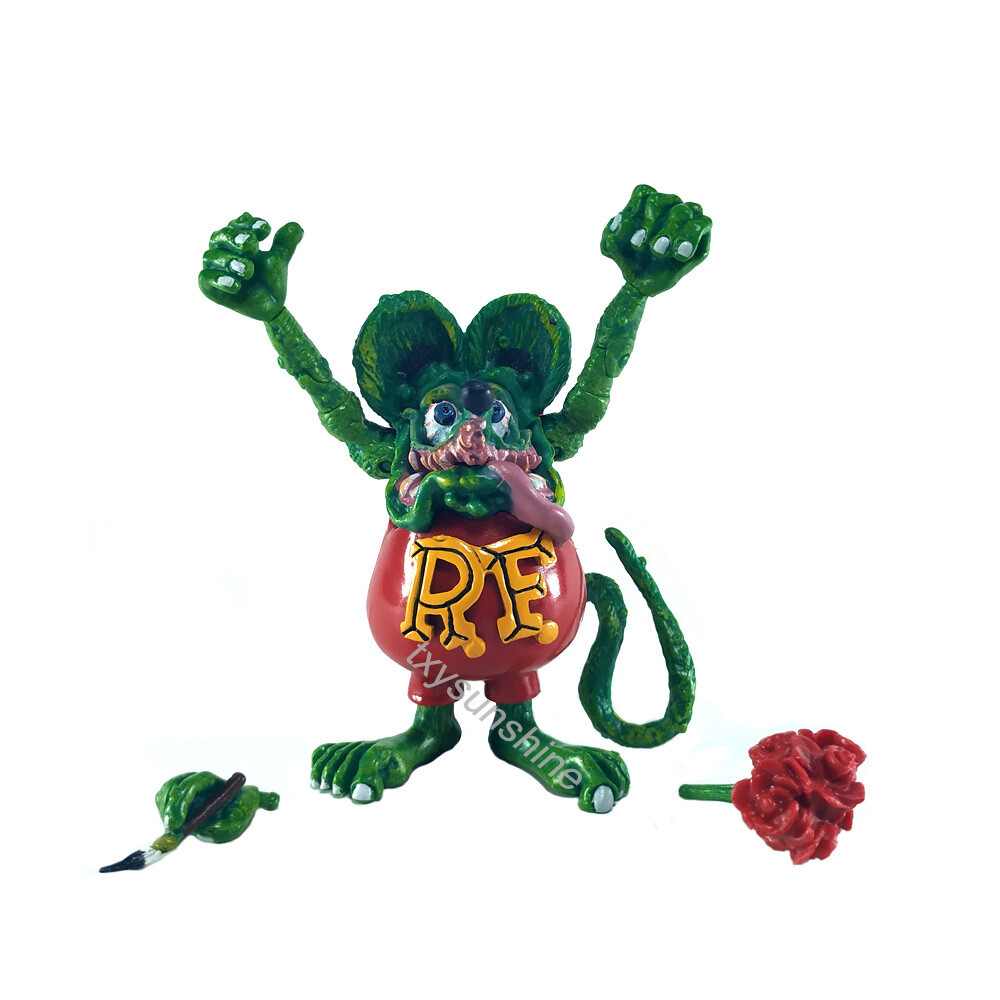 Ed Roth 2001 Moon of Japan ART STORM RAT FINK Movable Action Figure 3.5in No Box