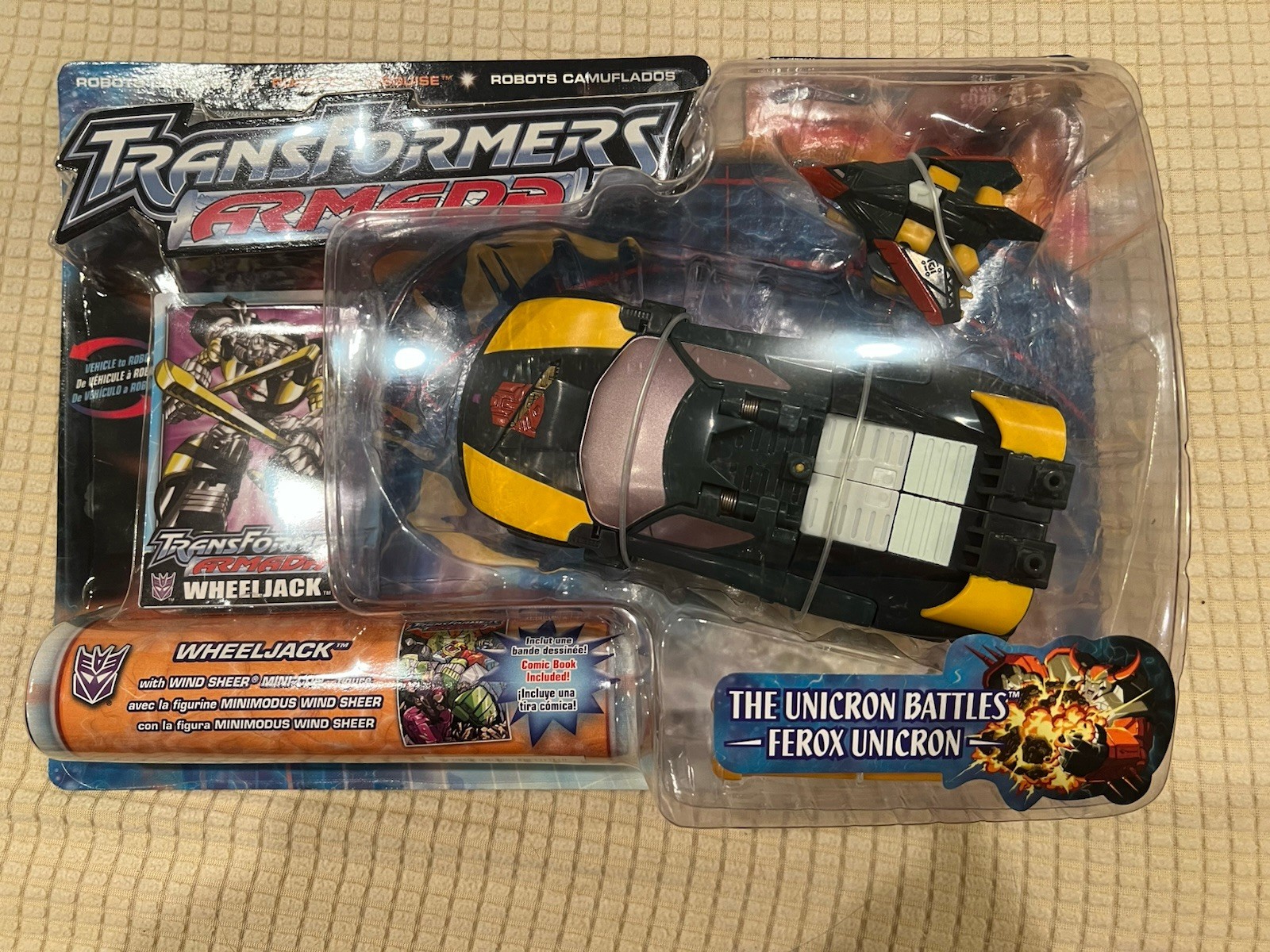 Transformers Armada Wheeljack with Wind Sheer 2003 Sealed MOC, Unicron Battles