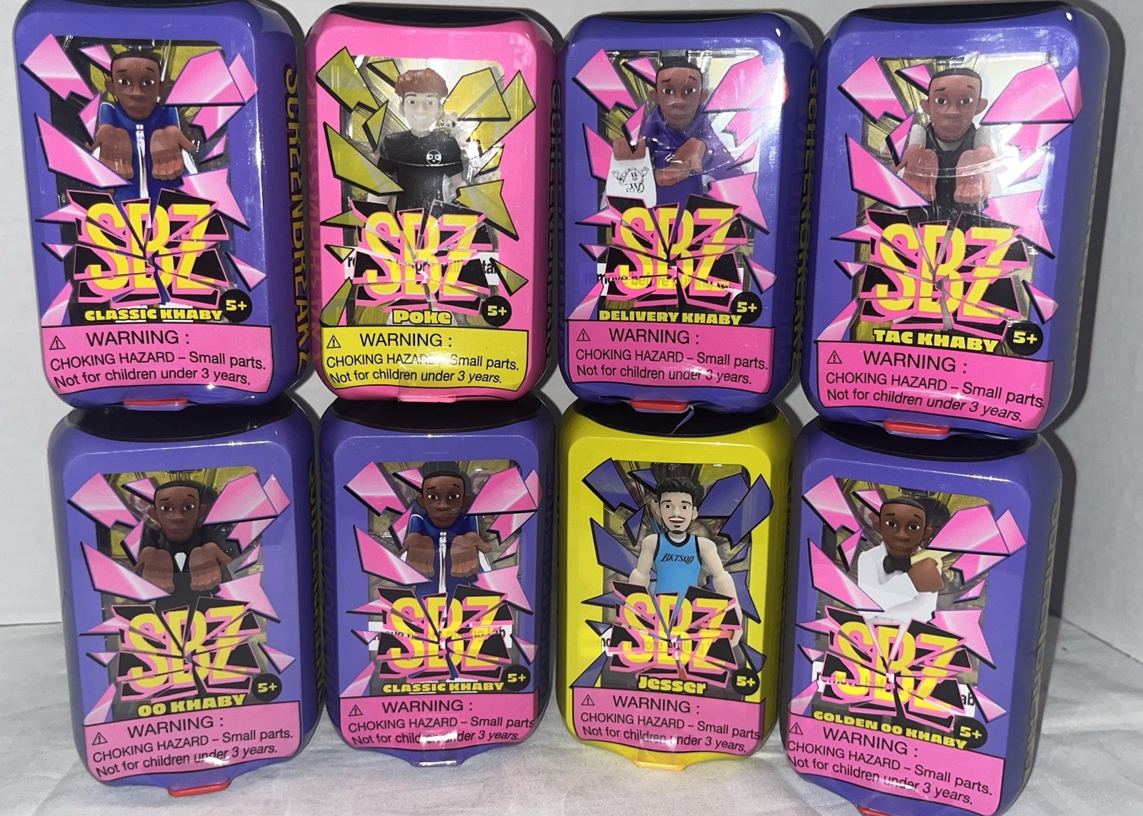 SBZ Screen Breakz, Poke, Jesser, Golden00 Khaby,Tac Khaby NIP 8 Different Sealed