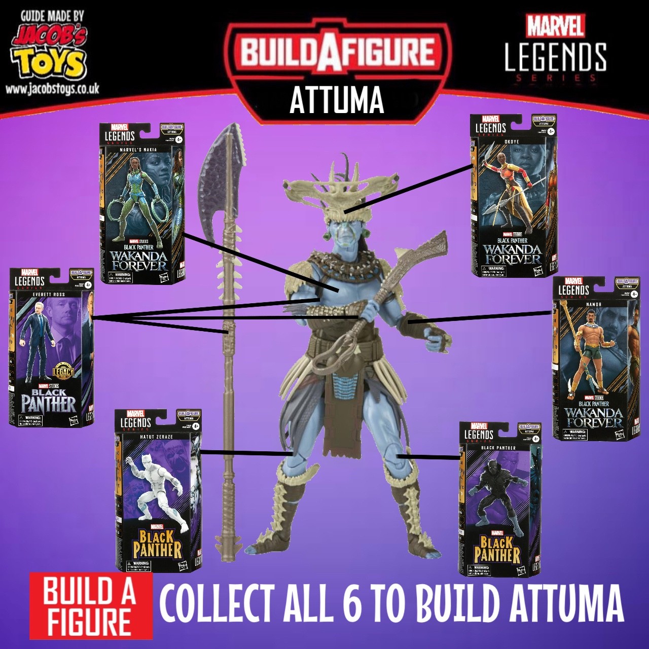 2022 Marvel Studios MCU Legends ATTUMA BAF 6&Prime; Scale Hasbro Figure Set of 6 (Six)